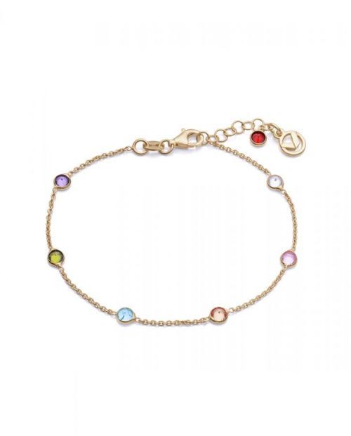 Viceroy Vícebarevný pozlacený náramek se zirkony Elegant 1327P100-39