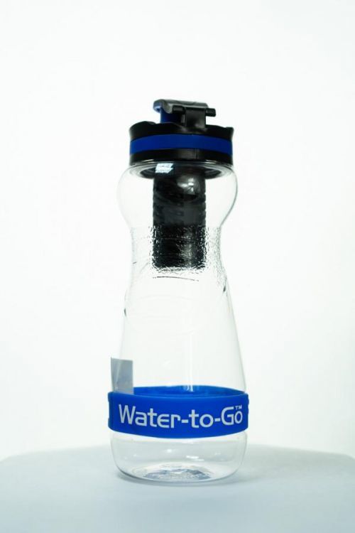 Lahev s filtrem Water-to-Go™ GO! 50 cl – Tmavě modrá (Barva: Tmavě modrá)