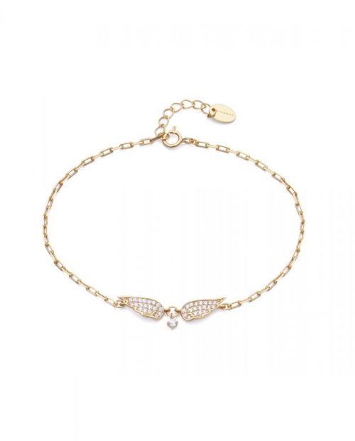 Viceroy Slušivý pozlacený náramek s andělskými křídly 13069P100-30