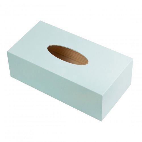 Dřevěná krabička na kapesníky - 26x14x8 cm, Modrá