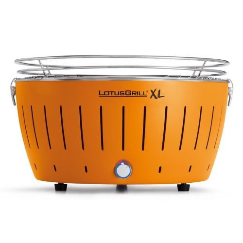 LotusGrill XL Bezkouřový gril na dřevěné uhlí, oranžový velký Lotus Gril