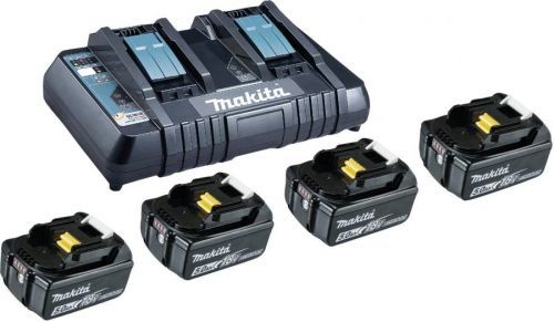Makita BL 1850B  plus  DC18RD 199483-0 akumulátor do nářadí a nabíječka  18 V 5 Ah Li-Ion akumulátor