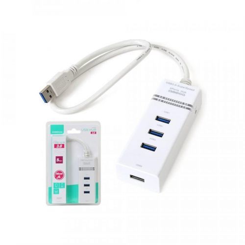 Omega OUH34W USB3.0 rozbočovač HUB 4 PORT bílá