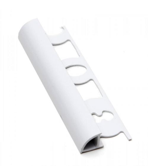 Lišta Profil-EU ukončovací oblá 250 cm PVC bílá, výška 7 mm, L7250