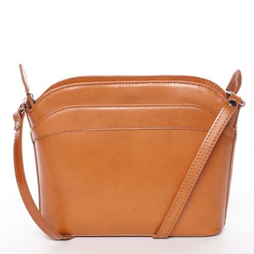 Kožená elegantní crossbody kabelka Angie, koňaková