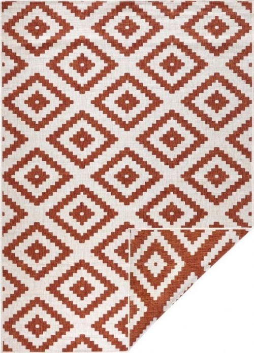 Hnědo-krémový venkovní koberec NORTHRUGS Malta, 80 x 150 cm