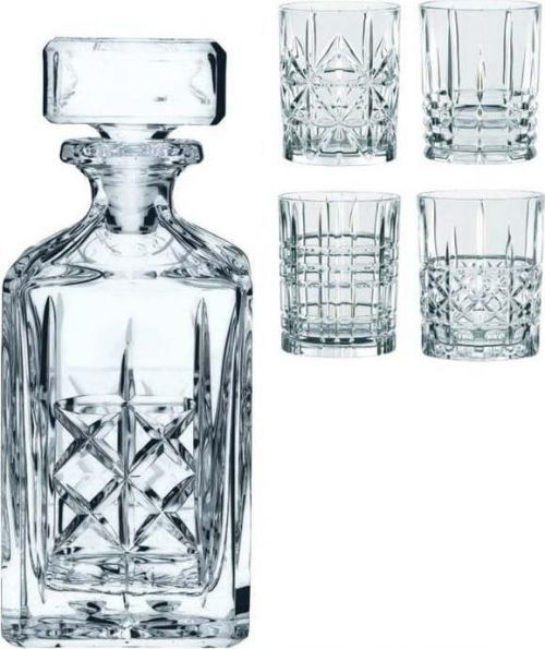 Set karafy a 4 sklenic na whisky z křišťálového skla Nachtmann Highland Whisky Set