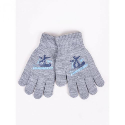 Yoclub Kids's Boys' Five-Finger Gloves RED-0012C-AA5A-009