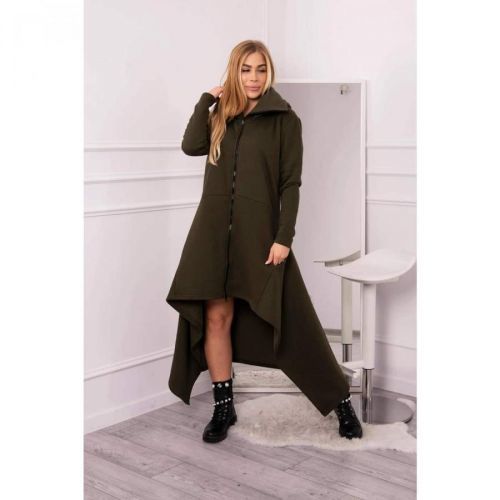 Insulated dress with longer sides khaki