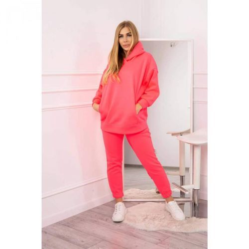 Insulated set with hoodie pink neon