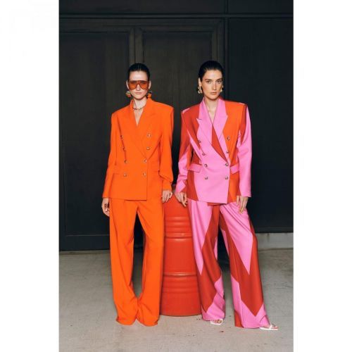 Trendyol X Zeynep Tosun Orange Wide Leg Trousers