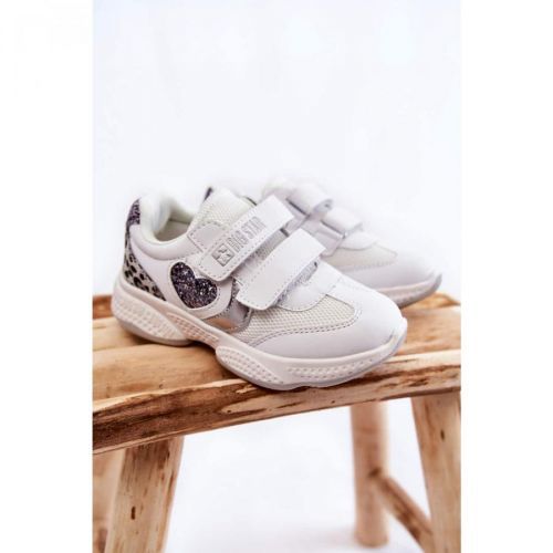 Dziecięce Buty Sportowe Na Rzepy Big Star KK374022 Białe