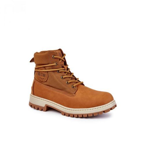 Męskie Botki Trapery Memory Foam Big Star KK174203 Camel
