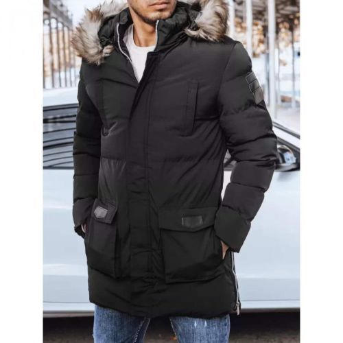 Men's quilted winter jacket black Dstreet TX4274