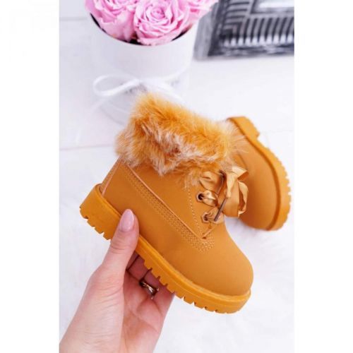 Children's Boots Fleece-lined Trappers Camel Tesoro