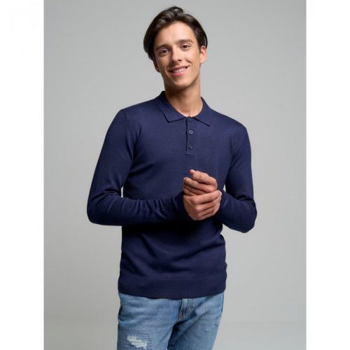 Big Star Man's Long Sleeved T-shirts 160971 Navy Blue