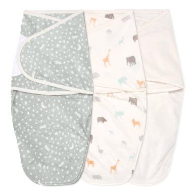 aden + anais™ essential s easy swaddle™ pucksack 1,5 TOG 3-pack wild prairie Velboa 0-3 měsíce