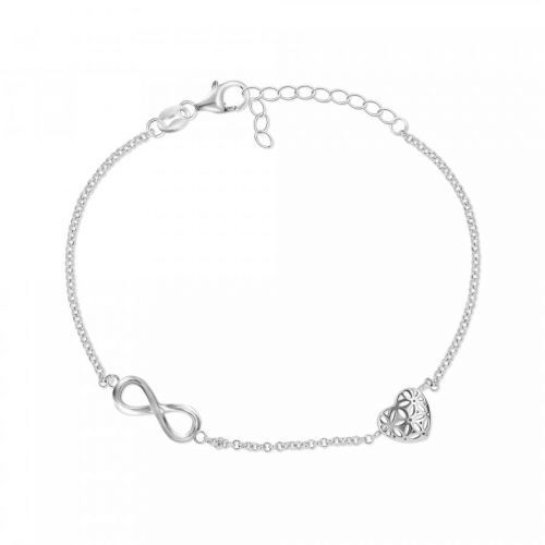 Brilio Silver Stylový stříbrný náramek s ozdobami BRC33W