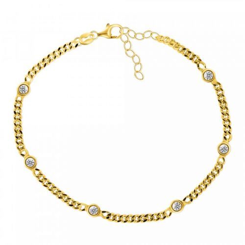 Brilio Silver Moderní pozlacený náramek se zirkony BRC44Y