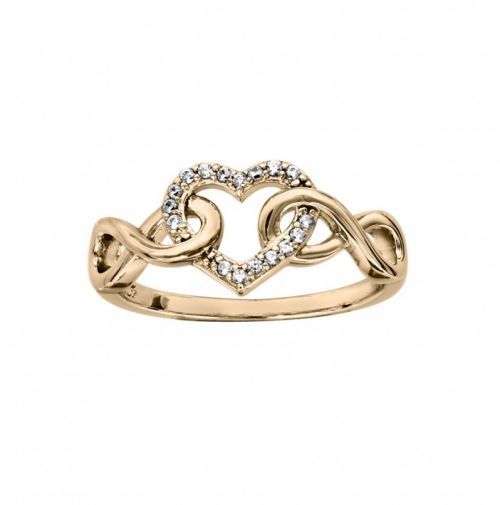 Troli Romantický pozlacený prsten se zirkony PO/SR03861A 52 mm