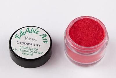 Prachová barva Pink Geranium - Edable Art