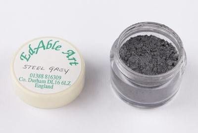 Prachová barva Steel Grey Edable Art