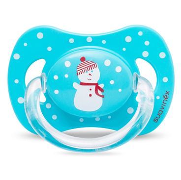 SUAVINEX Šidítko fyziologické silikon 0-4 m sněhulák 1 ks