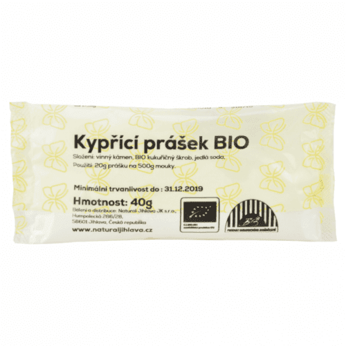 NATURAL JIHLAVA Kypřící prášek bez fosfátu natural 40 g BIO