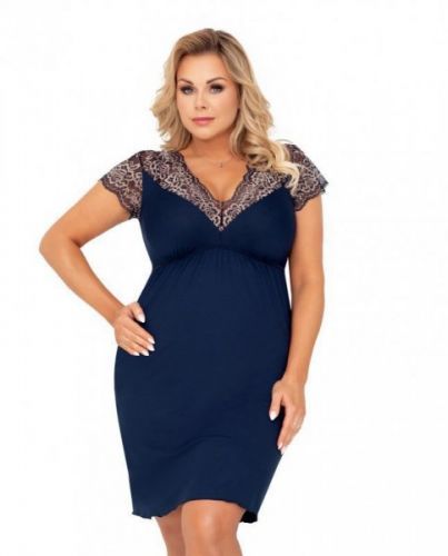 Donna Greta tmavě modrá plus size Noční košilka 46/3XL