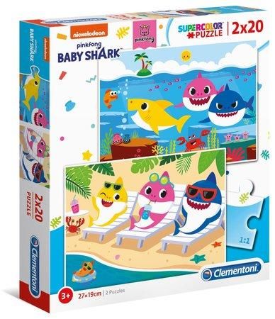 CLEMENTONI Puzzle Baby Shark 2x20 dílků