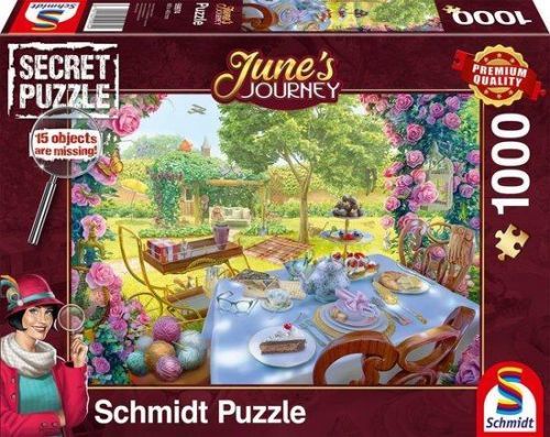 SCHMIDT Puzzle June's Journey: Čaj v zahradě 1000 dílků
