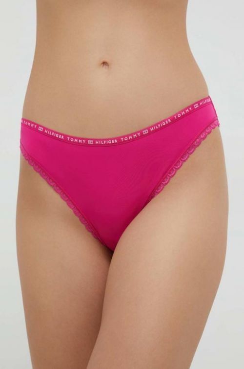 Kalhotky Tommy Hilfiger 3-pack fialová barva