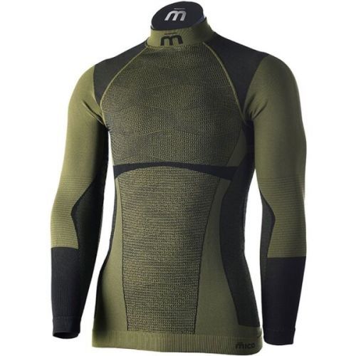 Mico MAGLIA LUPETTO M/L WARM CONTROL Pánské termoprádlo triko s dlouhým rukávem, tmavě zelená, velikost XL/XXL