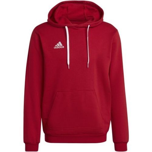 adidas ENT22 HOODY Pánská fotbalová mikina, červená, velikost XL