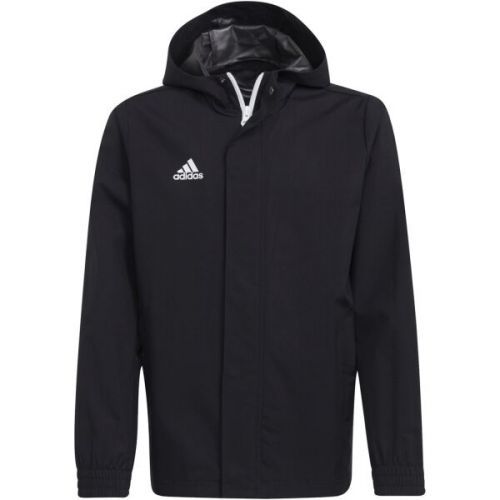 adidas ENT22 AW JKTY Juniorská fotbalová bunda, černá, velikost 164