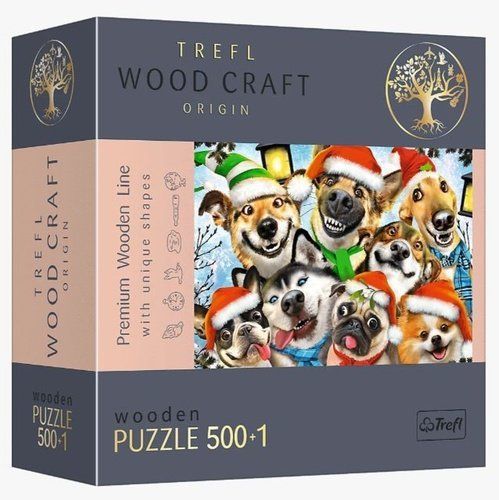 Wood Craft Origin puzzle Vánoční psi
