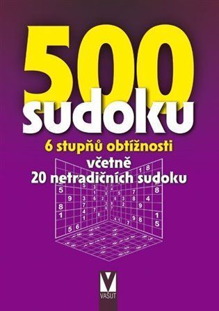 500 sudoku - 6 stupňů obtížností (fialová)