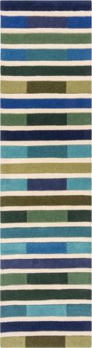 Zelený vlněný koberec běhoun 230x60 cm Piano - Flair Rugs