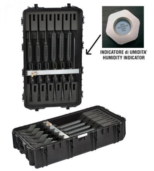 Odolný vodotěsný kufr na 12 pušek 10840 Explorer Cases® / s pěnou – Černá (Barva: Černá)
