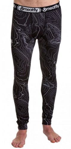 Pánské termo kalhoty Meatfly Sloan black topography L