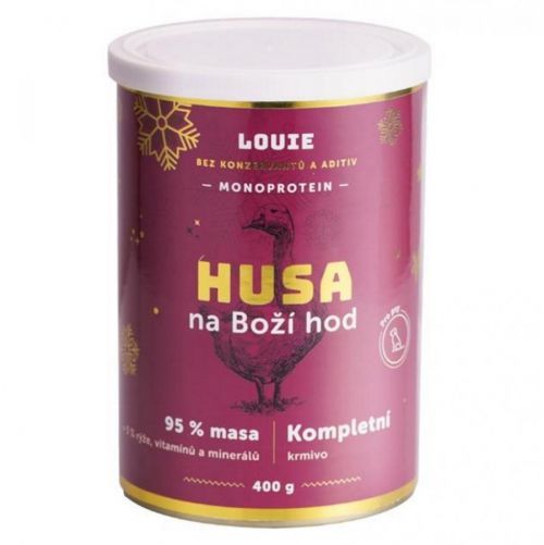 LOUIE Konzerva pro psy Husa na boží hod 400 g