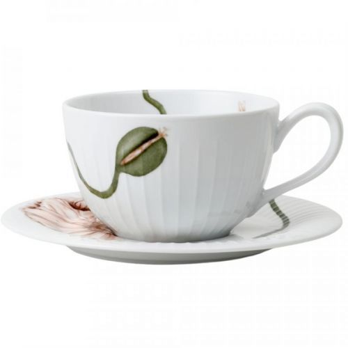 Čaj šálek s podšálkem HAMMERSHOI POPPY Kähler 380 ml bílé