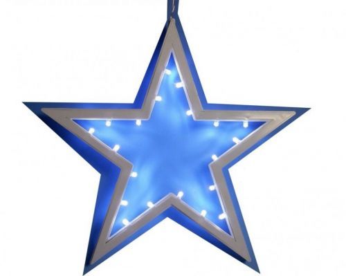 Nexos 33494 Vánoční dekorace - závěsná hvězda - studená bílá 25,5 cm 20 LED