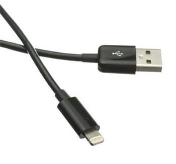 Kabel C-TECH USB 2.0 Lightning (IP5 a vyšší) nabíjecí a synchronizační kabel, 1m, černý