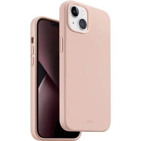 UNIQ Lino MagClick silikonový kryt iPhone 14 Plus růžový