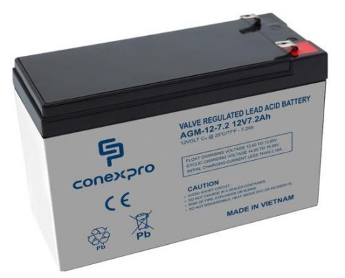 Baterie Conexpro AGM-12-7.2 VRLA AGM 12V/7,2Ah, F2 , AGM-12-7.2