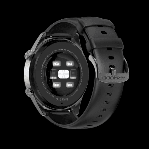 Řemínek ARMODD Silentwatch 5 Pro silikonový černý s černou sponou (22mm)