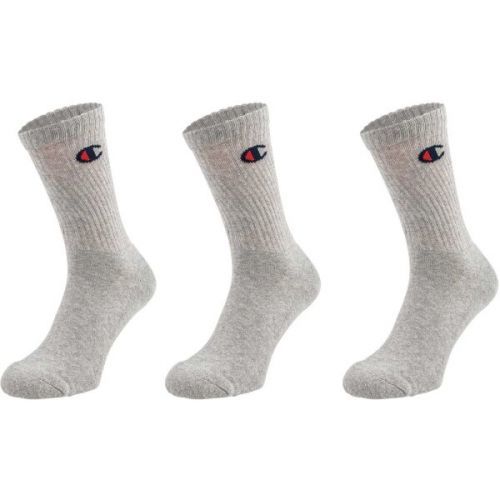 Champion 3PK CREW SOCKS Unisexové ponožky, šedá, velikost 43/46