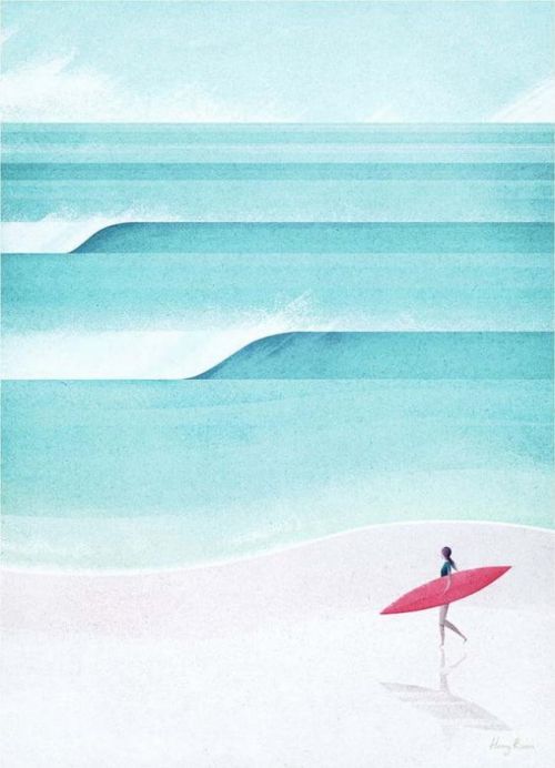 Plakát 30x40 cm Surf Girl IV - Travelposter