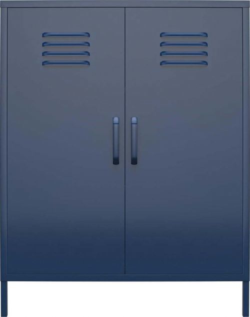 Modrá kovová skříňka 80x102 cm Bradford - Queer Eye